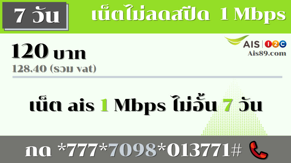 เน็ต ais 120 บาท